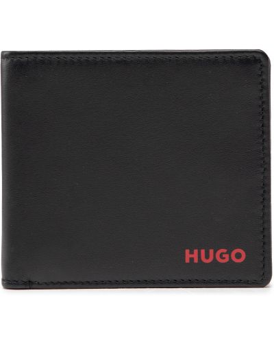 Bőr pénztárca Hugo fekete