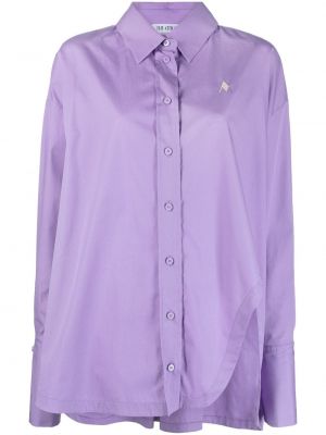 Asimetriška medvilninė marškiniai The Attico violetinė