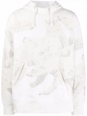 Bluza z kapturem polarowa bawełniana z nadrukiem Kenzo