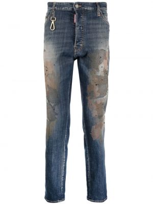 Slank nødlidende stretch jeans Dsquared2 blå