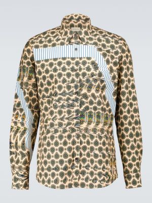 Bavlnená košeľa s dlhými rukávmi Dries Van Noten béžová