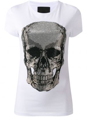 T-shirt con stampa Philipp Plein bianco