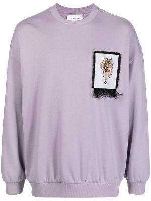 Sweatshirt mit rundhalsausschnitt mit print Ports V lila
