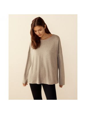 Suéter de punto manga larga Hanro gris