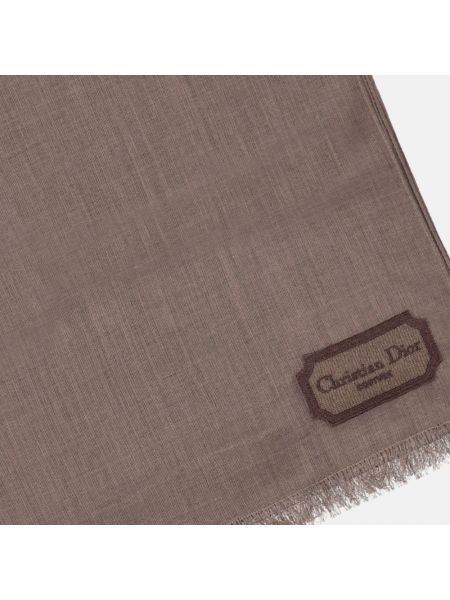 Bufanda de seda de cachemir con estampado de cachemira Dior marrón