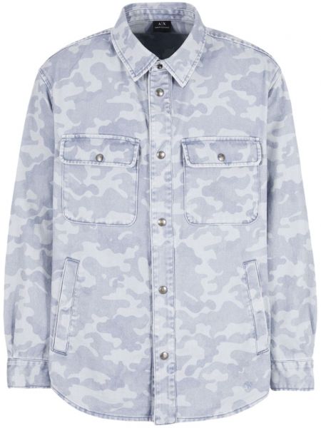 Veste en jean à imprimé à imprimé camouflage Armani Exchange