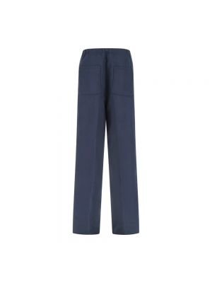 Pantalones rectos de algodón Z Zegna azul