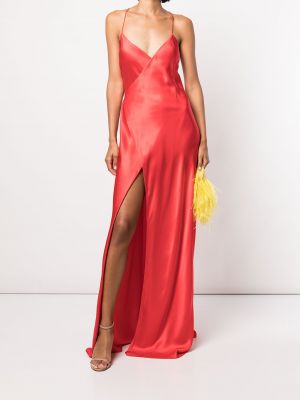 Hedvábné večerní šaty Michelle Mason červené