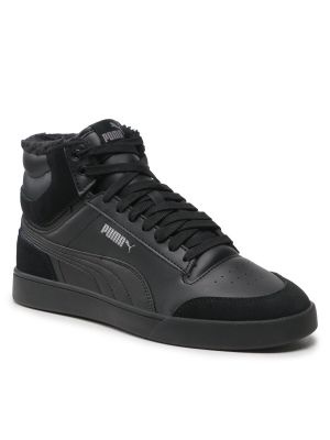 Szőrös sneakers Puma fekete