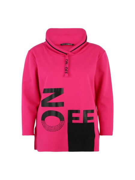 Nylon sweatshirt mit print mit taschen Doris Streich pink