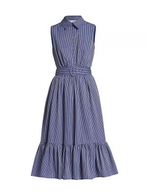 Платье-рубашка в полоску Amanda Elie Tahari, blue and white stripe