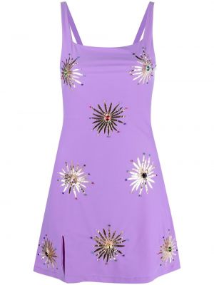 Křišťálové koktejlové šaty Oceanus fialové