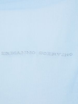 Echarpe en soie à imprimé Ermanno Scervino bleu