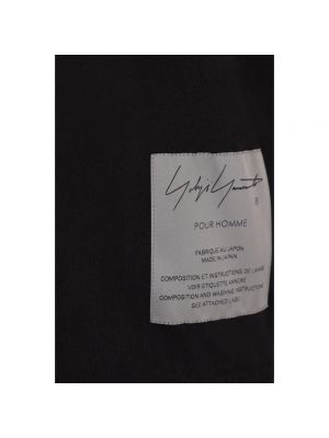 Jersey de algodón con estampado de tela jersey Yohji Yamamoto negro