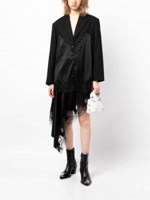 Krajkové asymetrické midi sukně Jnby černé