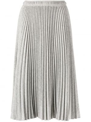Plisované midi sukně Ermanno Scervino šedé