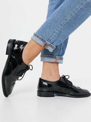 Туфли на шнуровке Asos черные