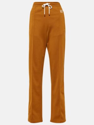 Pantaloni tuta a righe in jersey Loewe marrone