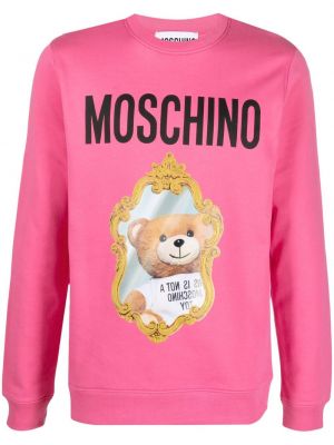 Trykt sweatshirt Moschino rosa