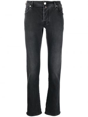 Smal skinny fit-jeans Jacob Cohën svart