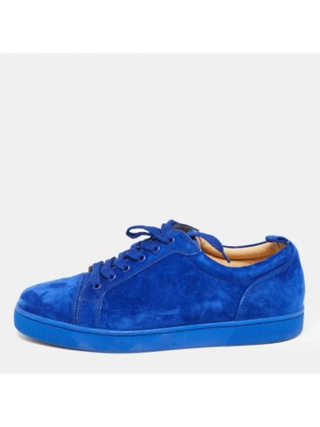 Sneakersy zamszowe Christian Louboutin Pre-owned niebieskie