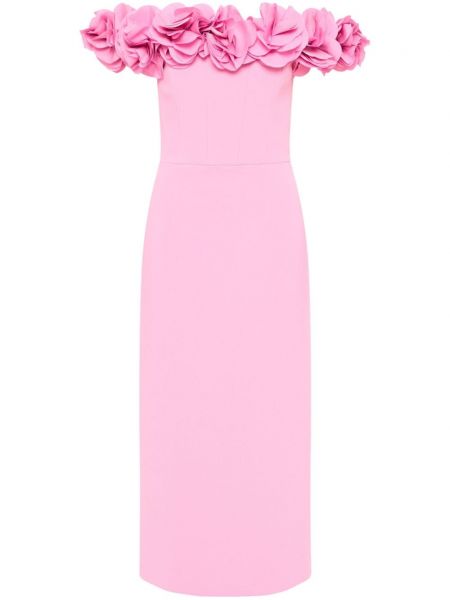 Rovné šaty s volánmi Rebecca Vallance ružová