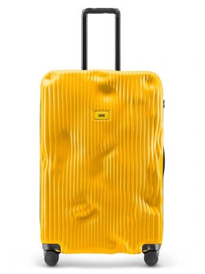 Walizka w paski Crash Baggage żółta