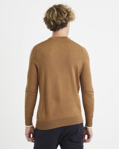 Sweter Celio brązowy