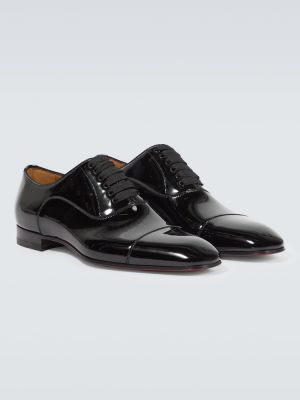 Pantofi oxford din piele de lac Christian Louboutin negru