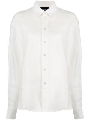 Oversize ленена риза Louisa Ballou бяло