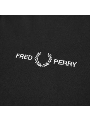 Camisa con bordado Fred Perry negro