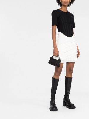 Mini sukně s volány Balmain bílé