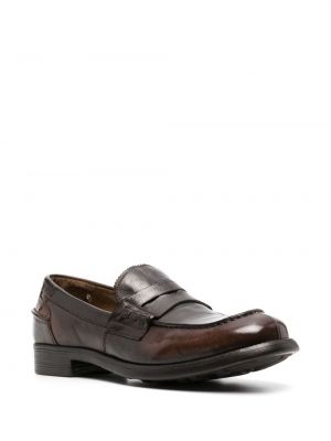 Slip-on nahast loafer-kingad Officine Creative pruun