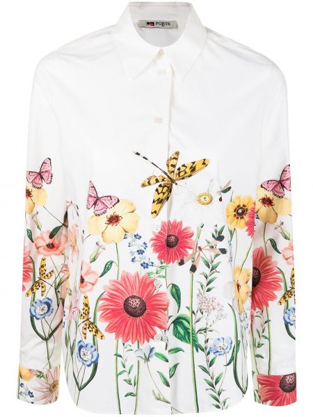Camisa de flores con estampado Ports 1961 blanco