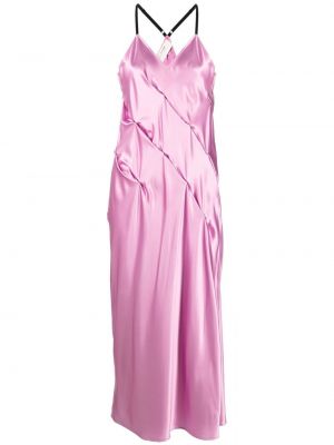 Viskózové koktejlové šaty s výstřihem do v 1017 Alyx 9sm - růžová