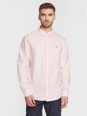 Traper košulja Tommy Jeans ružičasta