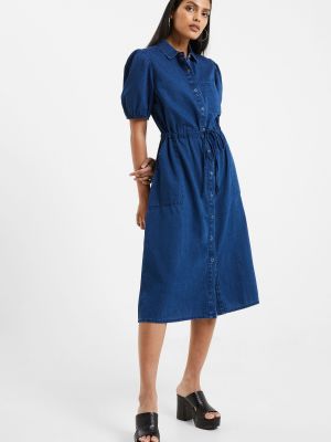 Платье-рубашка French Connection синее
