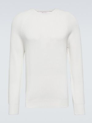 Maglione di cotone Brunello Cucinelli bianco