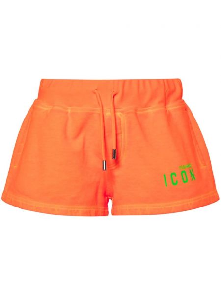 Shorts en coton Dsquared2 orange