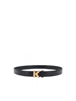 Cinturón de cuero Karl Lagerfeld negro