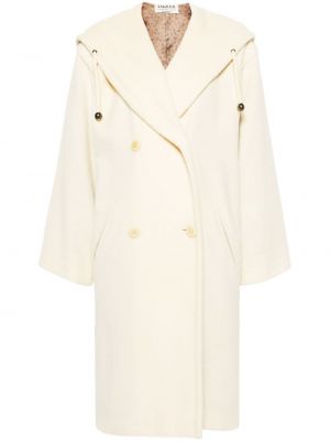 Палто с качулка от филц A.n.g.e.l.o. Vintage Cult бяло