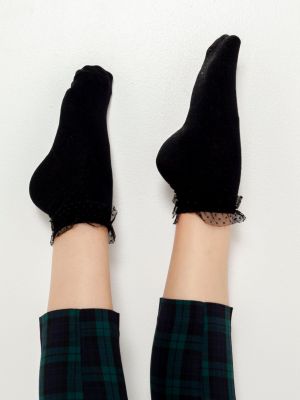 Černé ponožky s volány Camaieu
