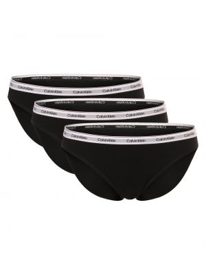 Slipy bawełniane w jednolitym kolorze Calvin Klein czarne