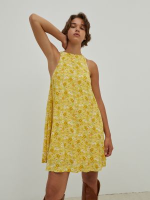 Mini robe à motif mélangé Edited jaune