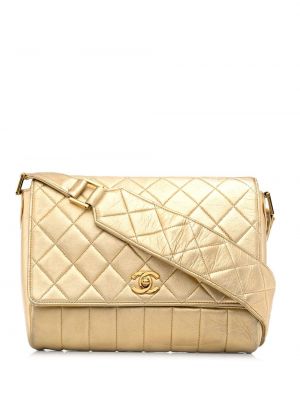 Καπιτονέ τσάντα ώμου Chanel Pre-owned χρυσό