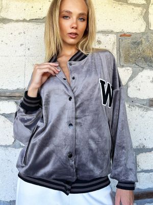Bomber jakna iz rebrastega žameta Trend Alaçatı Stili