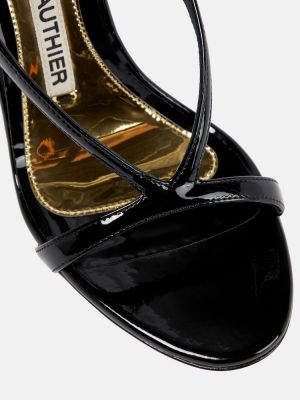 Lakované kožené sandále Alexandre Vauthier čierna