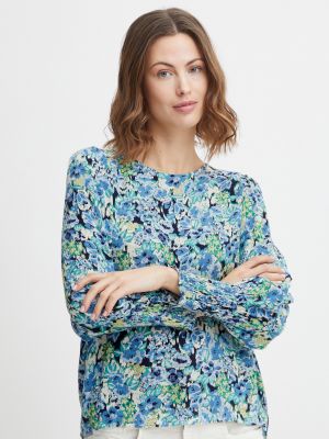 Bluza s cvjetnim printom Fransa plava