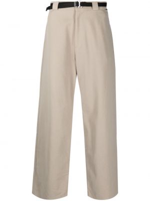 Pantaloni chino in velluto baggy Roa beige