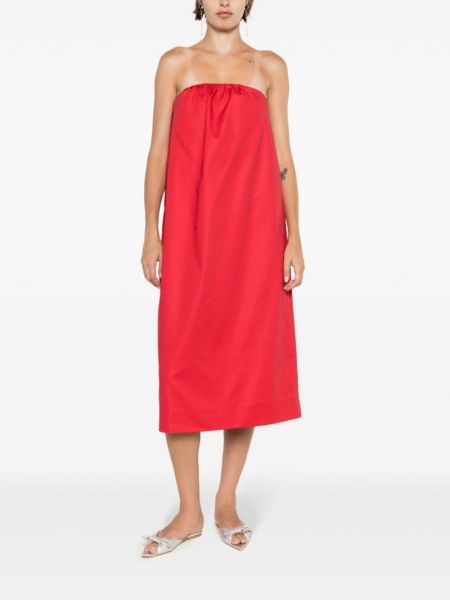 Sukienka midi bawełniana Adriana Degreas czerwona